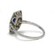 Bague 53 Bague Art déco en or blanc 750, diamants et saphir 58 Facettes SA065