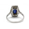 Bague 53 Bague Art déco en or blanc 750, diamants et saphir 58 Facettes SA065
