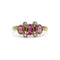 Bague 57 Bague ancienne en or jaune 750, saphirs roses et diamants taille rose 58 Facettes SA049