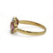 Bague 57 Bague ancienne en or jaune 750, saphirs roses et diamants taille rose 58 Facettes SA049