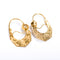 Boucles d'oreilles Créoles savoyardes - Boucles d'oreilles anciennes en or 18k 58 Facettes LMB-404