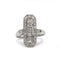 Bague 57 Bague Art déco en or blanc 18K et diamants 58 Facettes SA013