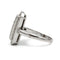 Bague 57 Bague Art déco en or blanc 18K et diamants 58 Facettes SA013