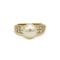Bague 52 Bague en or jaune 18K, diamants et perle 58 Facettes SA045