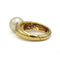 Bague 52 Bague en or jaune 18K, diamants et perle 58 Facettes SA045