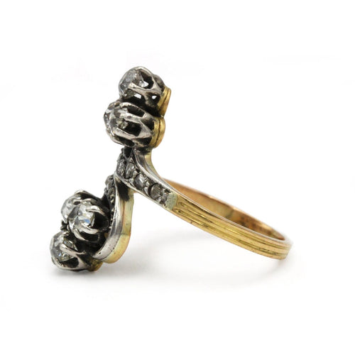 Bague 51 Bague en or jaune 18K et diamants taille ancienne 58 Facettes SA042
