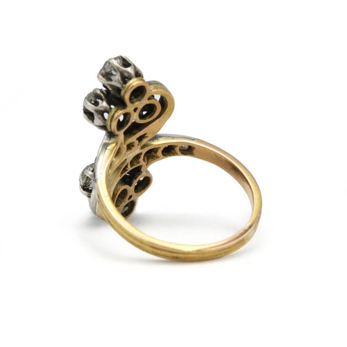 Bague 51 Bague en or jaune 18K et diamants taille ancienne 58 Facettes SA042