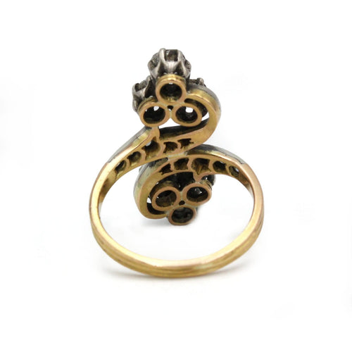 Bague 51 Bague en or jaune 18K et diamants taille ancienne 58 Facettes SA042