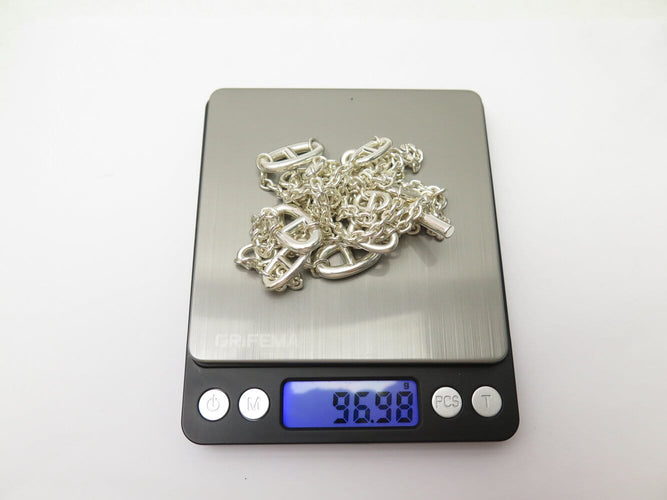 Collier Hermès Farandole - Collier sautoir en argent 925, 120 cm 58 Facettes 277242