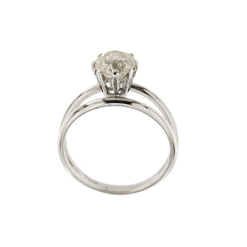 Bague 55 Bague solitaire - diamant 1,56 ct en or blanc 18 ct 58 Facettes 35305