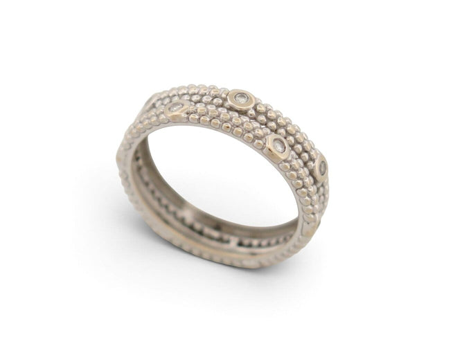 Bague 49 Mauboussin - Bague Le Premier Jour 2 rangs diamants or blanc 18k 58 Facettes 277231