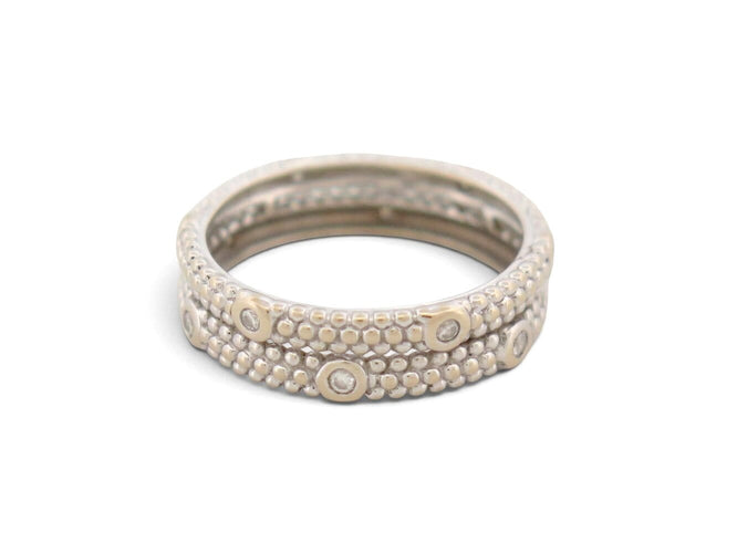 Bague 49 Mauboussin - Bague Le Premier Jour 2 rangs diamants or blanc 18k 58 Facettes 277231