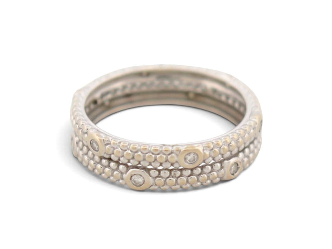 Bague 49 Mauboussin - Bague Le Premier Jour 2 rangs diamants or blanc 18k 58 Facettes 277231