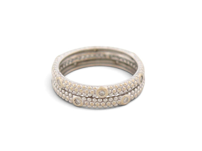 Bague 49 Mauboussin - Bague Le Premier Jour 2 rangs diamants or blanc 18k 58 Facettes 277231
