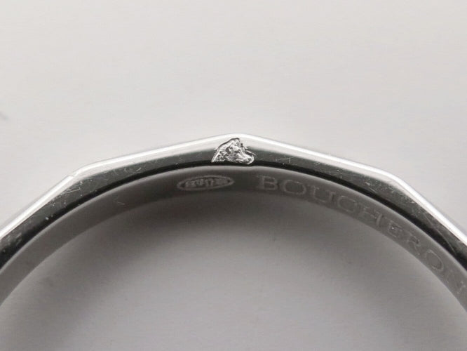 Bague 51 Boucheron - Alliance Facette en platine 950 et diamants 58 Facettes 277198