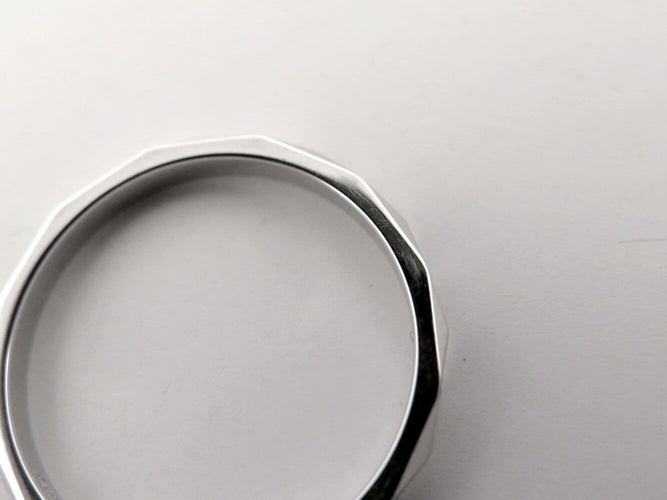 Bague 51 Boucheron - Alliance Facette en platine 950 et diamants 58 Facettes 277198