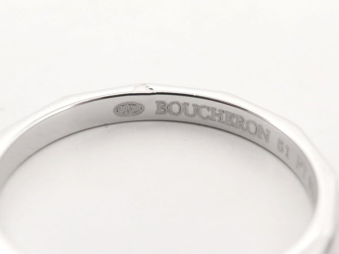 Bague 51 Boucheron - Alliance Facette en platine 950 et diamants 58 Facettes 277198