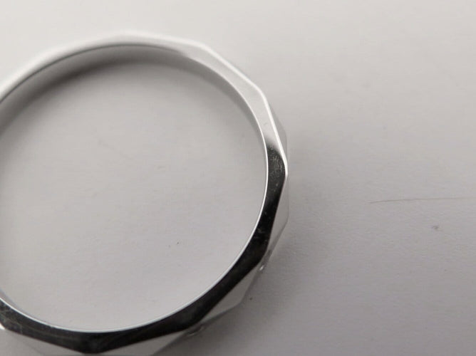 Bague 51 Boucheron - Alliance Facette en platine 950 et diamants 58 Facettes 277197