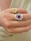 Bague 56 Bague Pompadour en or blanc, rubis et diamants 58 Facettes BM270
