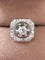 Bague 52 Art déco - Bague en or blanc 18 carats et diamants 58 Facettes 2490