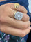 Bague 52 Art déco - Bague en or blanc 18 carats et diamants 58 Facettes 2490