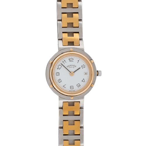 Montre Hermès Clipper - Montre SM bicolore à cadran ivoire 58 Facettes 543