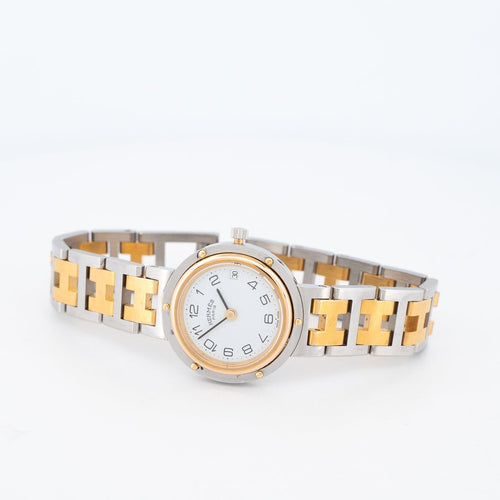 Montre Hermès Clipper - Montre SM bicolore à cadran ivoire 58 Facettes 543