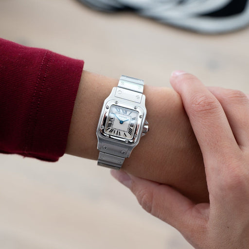 Montre Cartier Santos Galbée - Montre SM cadran ivoire 58 Facettes 580