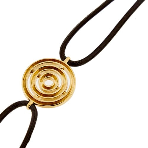 Bracelet Bulgari Astrale - Bracelet en or jaune 18 ct à cordon noir 58 Facettes 33254