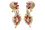 Boucles d'oreilles Boucles d'oreilles en or jaune 18 carats, rubis et diamants 58 Facettes PTK12
