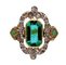 Bague 50.5 Bague marquise en or 18k, platine, pâte de verre et diamants 58 Facettes A07888