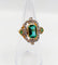 Bague 50.5 Bague marquise en or 18k, platine, pâte de verre et diamants 58 Facettes A07888