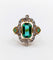 Bague 50.5 Bague marquise en or 18k, platine, pâte de verre et diamants 58 Facettes A07888