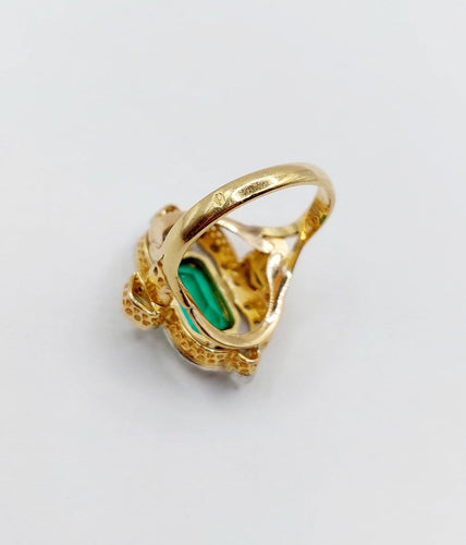 Bague 50.5 Bague marquise en or 18k, platine, pâte de verre et diamants 58 Facettes A07888