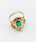 Bague 50.5 Bague marquise en or 18k, platine, pâte de verre et diamants 58 Facettes A07888