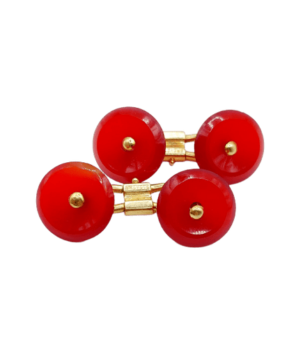 Boutons de manchette Boutons de manchette en or 18k et cornalines, circa 1920 58 Facettes A07889