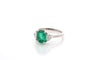 Bague 53 Bague en platine avec émeraude 1,96 ct et diamants 58 Facettes 27095-27127-27263