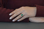 Bague 53 Bague en platine avec émeraude 1,96 ct et diamants 58 Facettes 27095-27127-27263