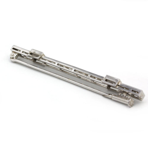 Art déco - Barrette en or blanc 18k et diamants taille ancienne 58 Facettes SA075