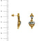 Boucles d'oreilles Boucles d’oreilles pendantes - Diamants et saphirs en or jaune 18 ct 58 Facettes 37417