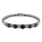 Bracelet Bracelet semi-rigide en or blanc 18 kt, diamants et saphirs 58 Facettes G4040
