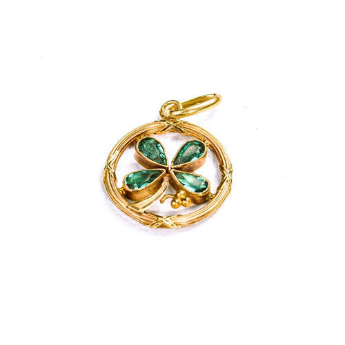 Pendentif ancien trèfle 4 feuilles or rose_profil.jpg