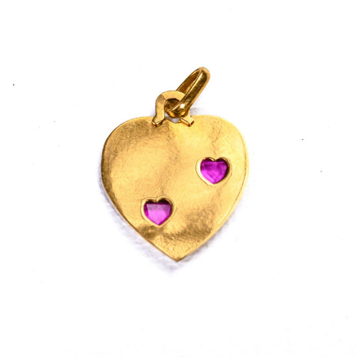 Pendentif coeur rayonnant or jaune Toi Moi rubis_verso.jpg