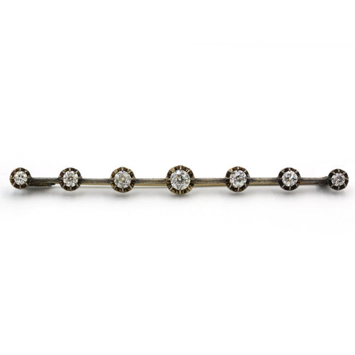 Broche Broche barrette en or 18k et diamants taille ancienne 58 Facettes SA077