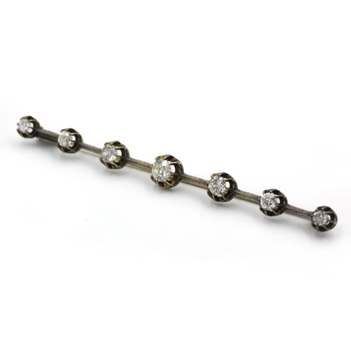 Broche Broche barrette en or 18k et diamants taille ancienne 58 Facettes SA077