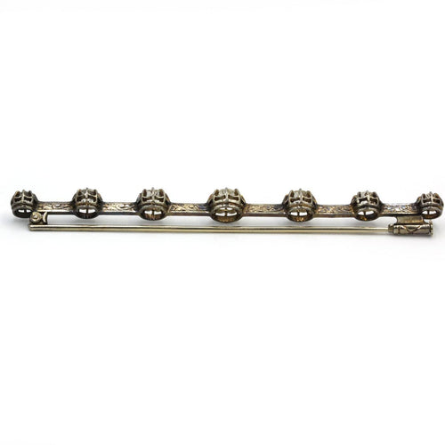 Broche Broche barrette en or 18k et diamants taille ancienne 58 Facettes SA077