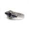 Bague 54 Bague Art déco en or blanc 18k, diamants et saphirs 58 Facettes SA095