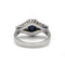Bague 54 Bague Art déco en or blanc 18k, diamants et saphirs 58 Facettes SA095