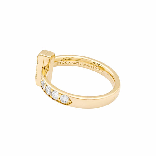 Bague 54 Tiffany & Co. Tiffany T - Bague en or rose et diamants 58 Facettes 36023