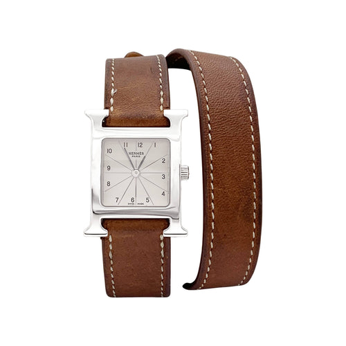 Montre Hermès Heure H - Montre femme en acier petit modèle 58 Facettes 36016